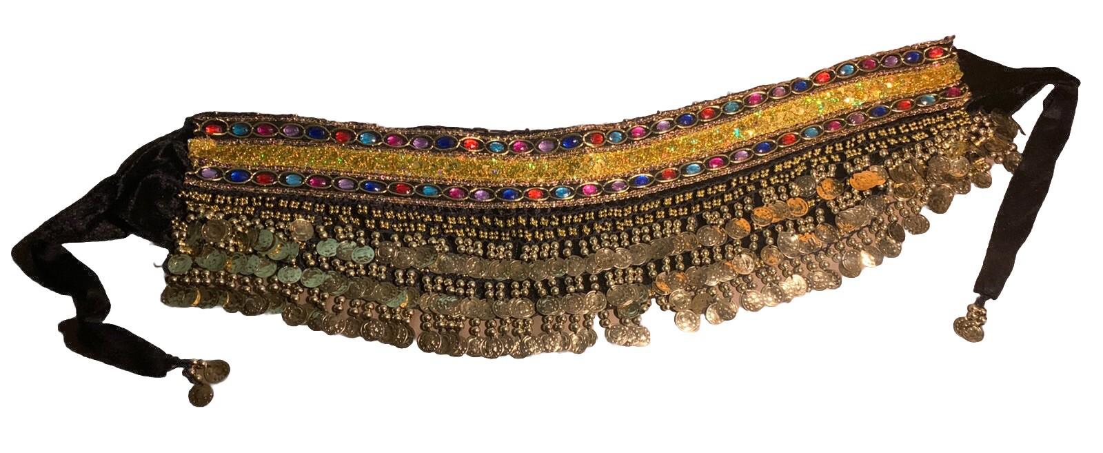 Stunning Egyptian Style Bellydancing coin belt hip scarf
