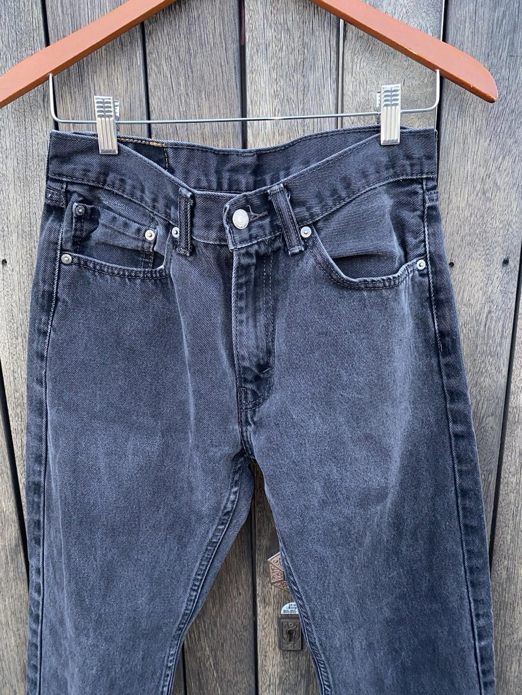 Levi’s 505 Regular Fit Straight Leg Black Charcoal Wash Jeans W32 L30