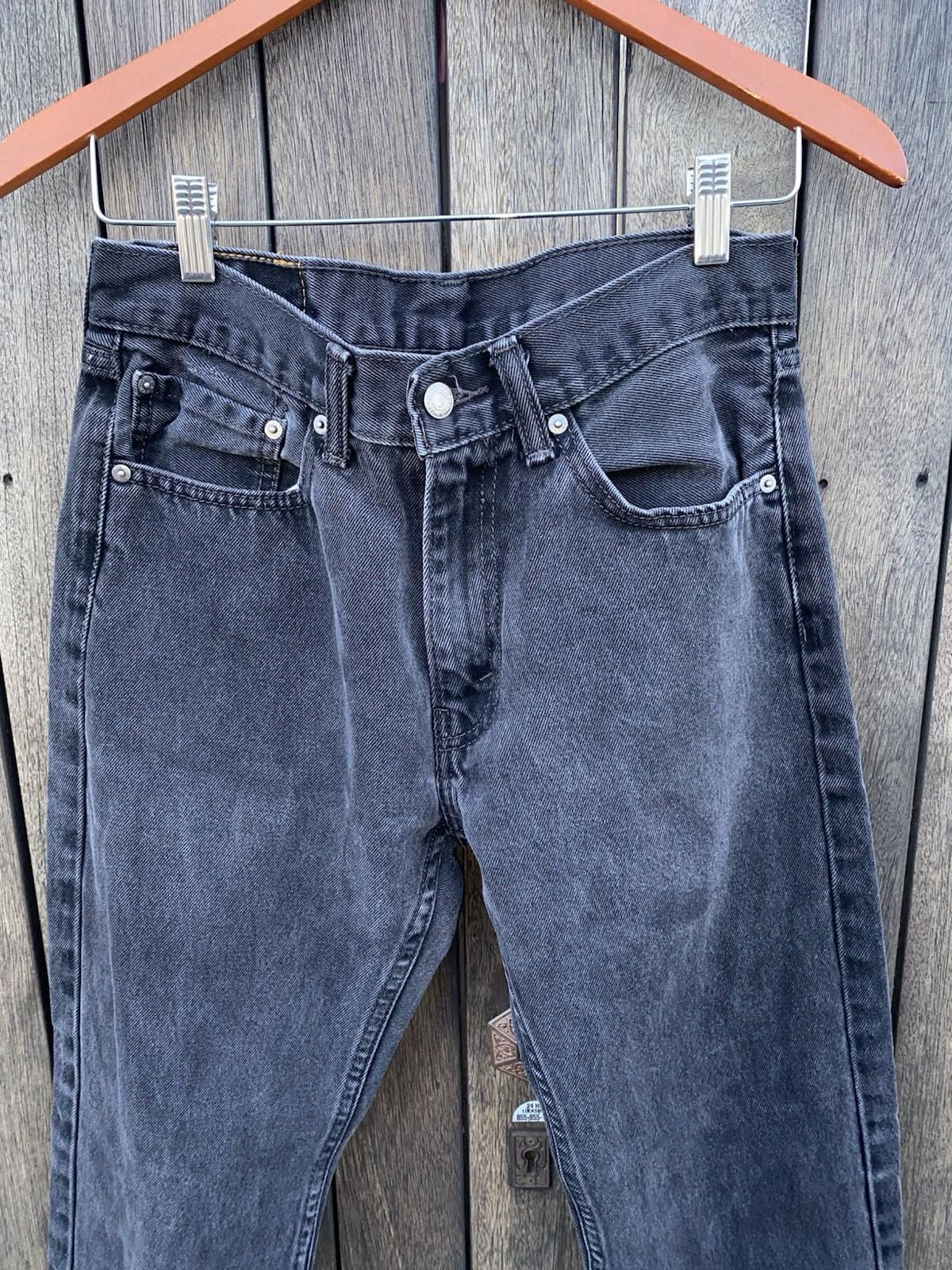 Levi’s 505 Regular Fit Straight Leg Black Charcoal Wash Jeans W32 L30