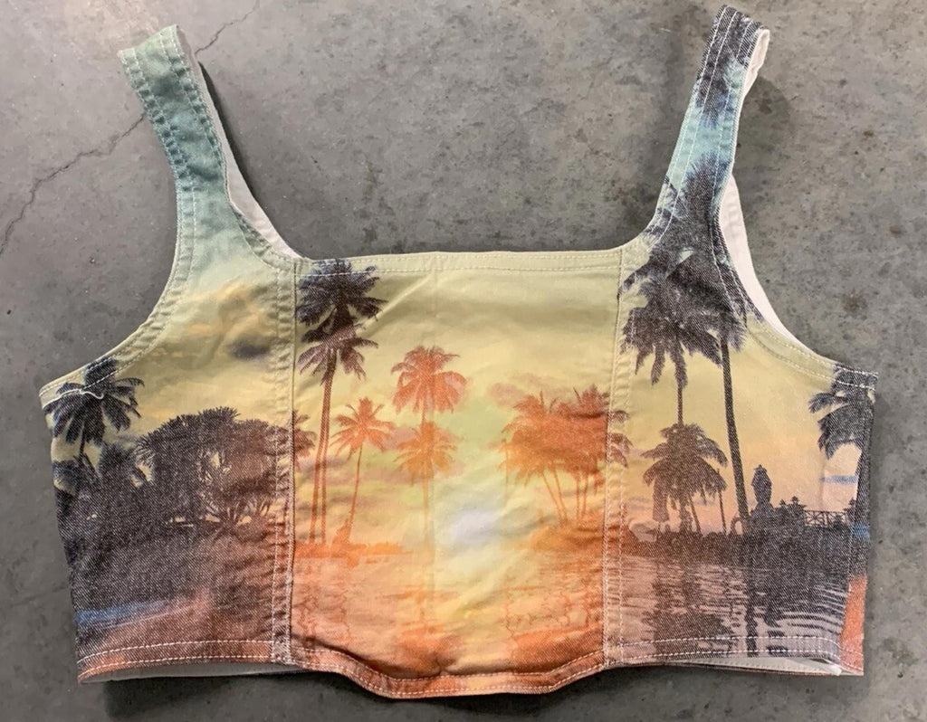 Boohoo Island Palm Tree Sunset Top🌴