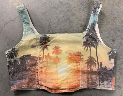 Boohoo Island Palm Tree Sunset Top🌴