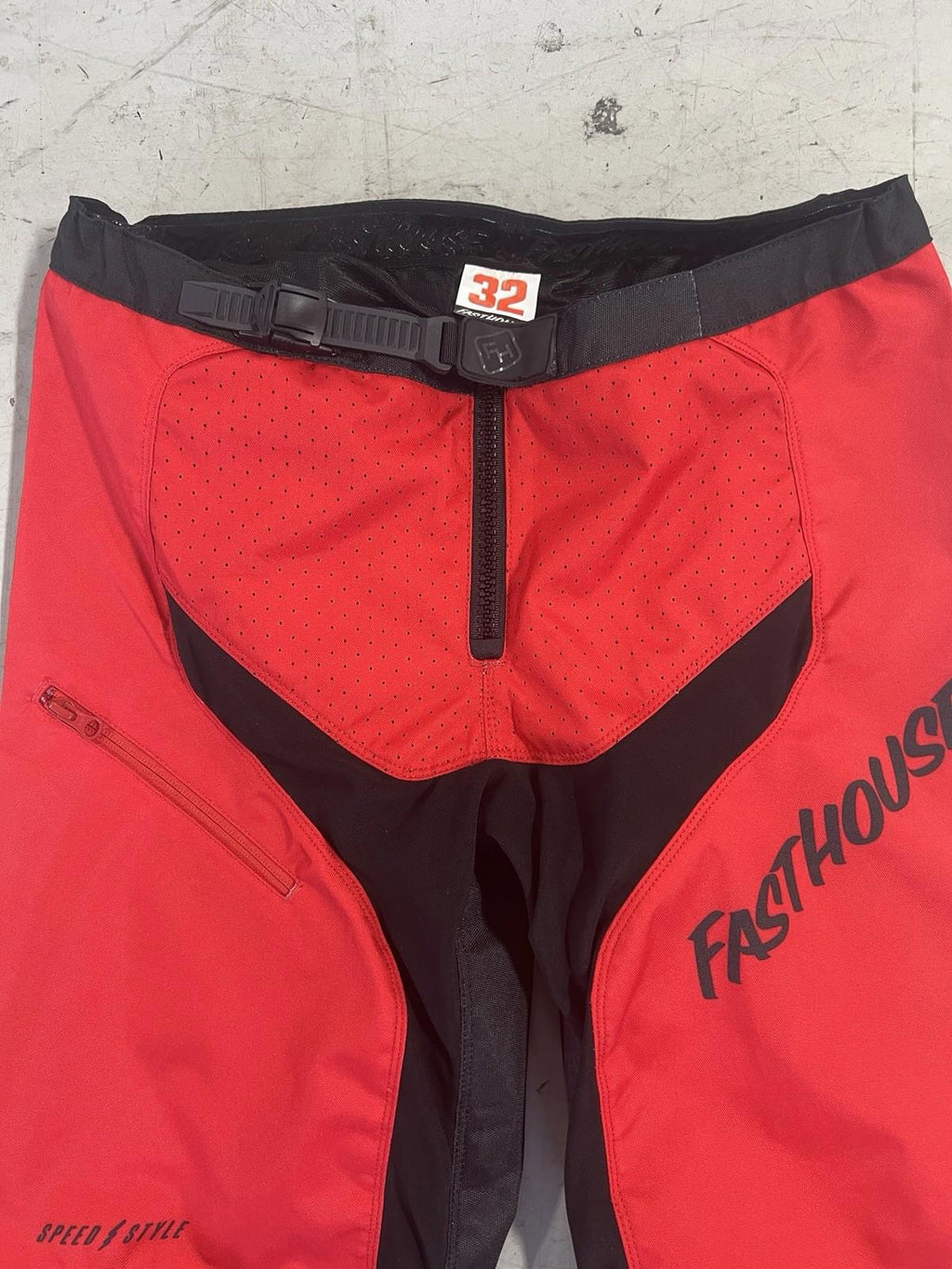 Fast House Shredder Motorcycle Pants Men's Size 32 Red & Black