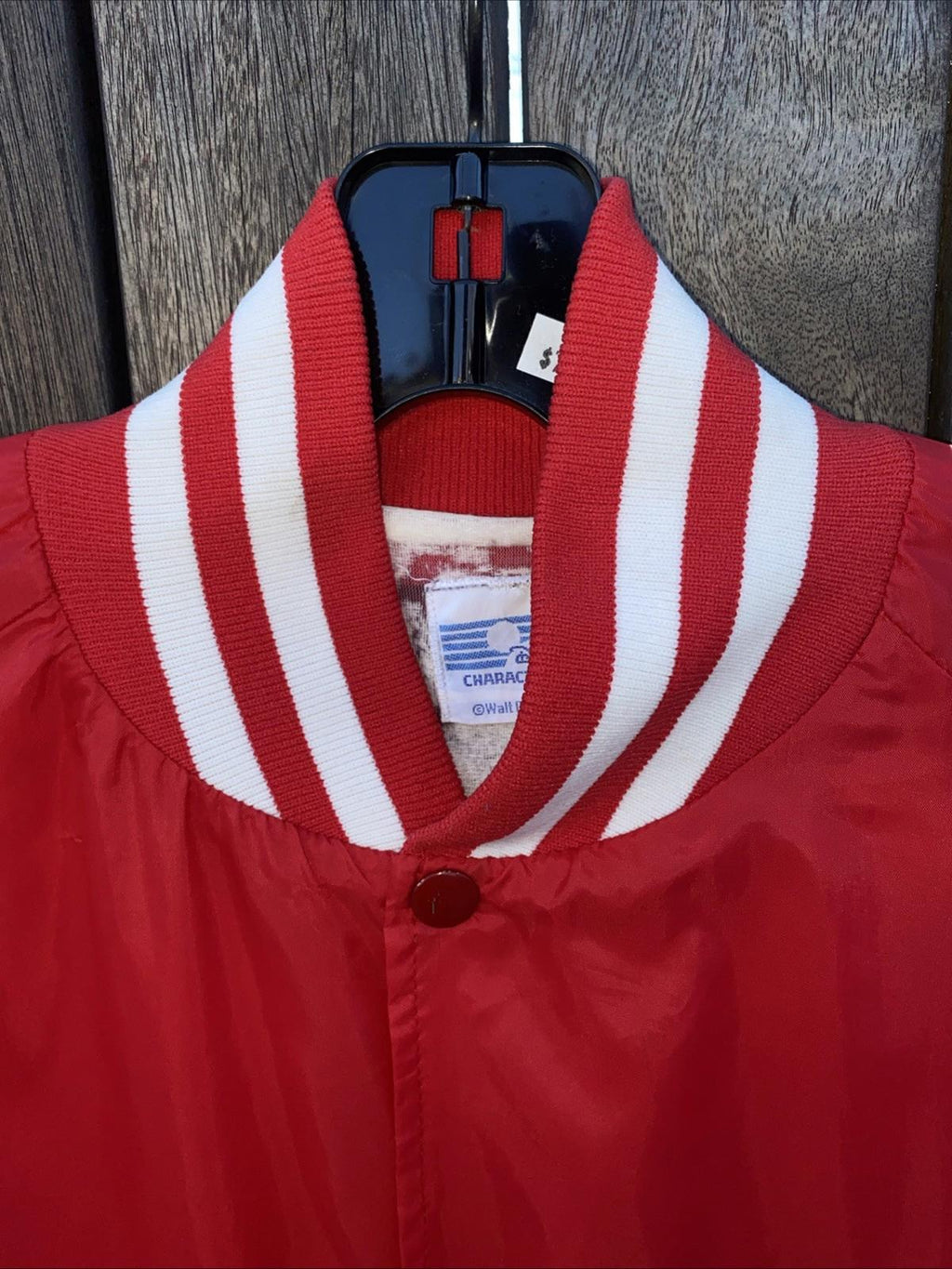 Vintage 1980’s Disney Character Fashions Mickey Mouse Varsity Jacket Red M