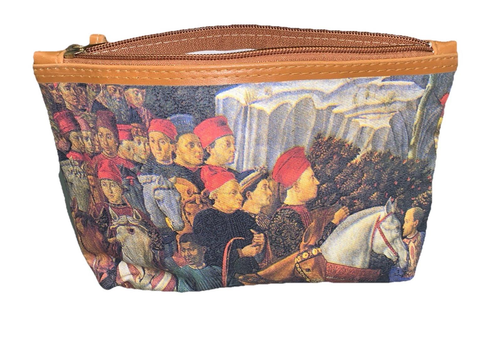 The Procession of the Magi Art Manifattura di Signa leather-trimmed Purse