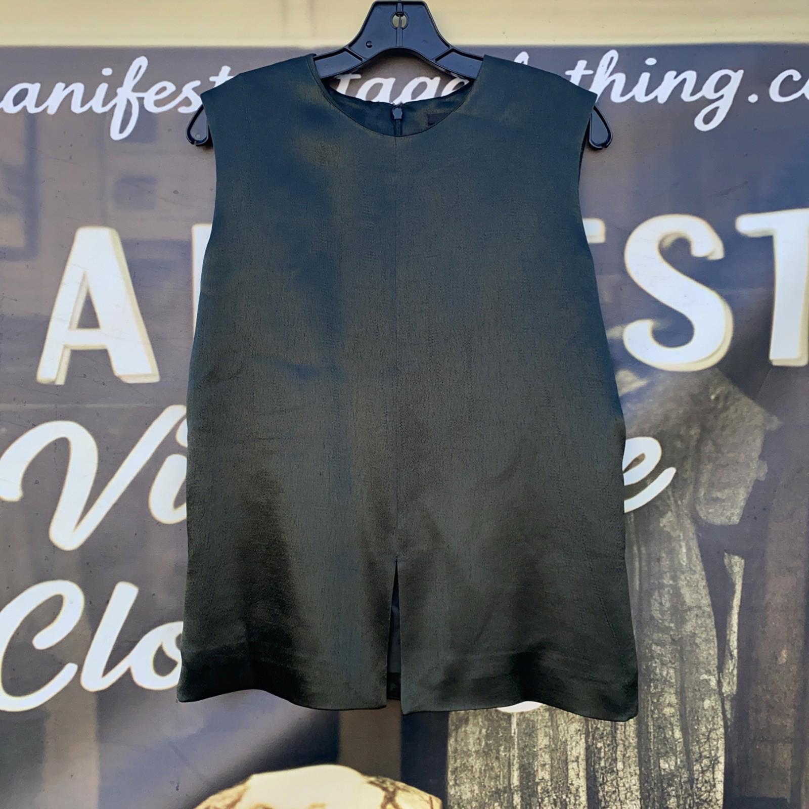 NWOT COS Sleeveless Dark Green Fitted Women’s Blouse Top Size 10 / Medium