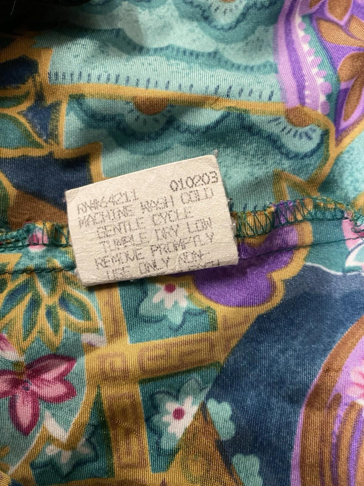 VTG California Dynasty High Cut Paisley Floral Satin Pajama Shorts Lingerie M/L
