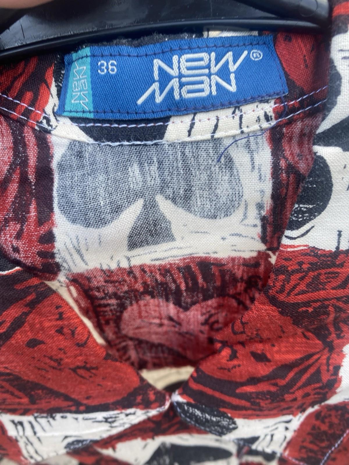 Vintage 1970’s New Man Brand Ace Of Spades And Hearts Playing Card Shirt Women M