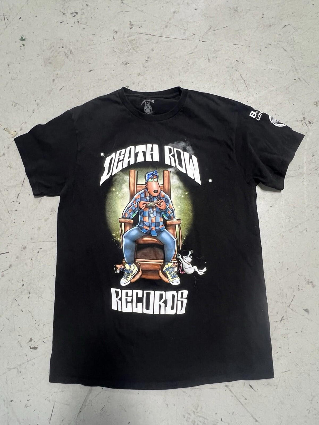 Snoop Dogg Death Row Records Men's Small Black Short Sleeve T-Shirt.