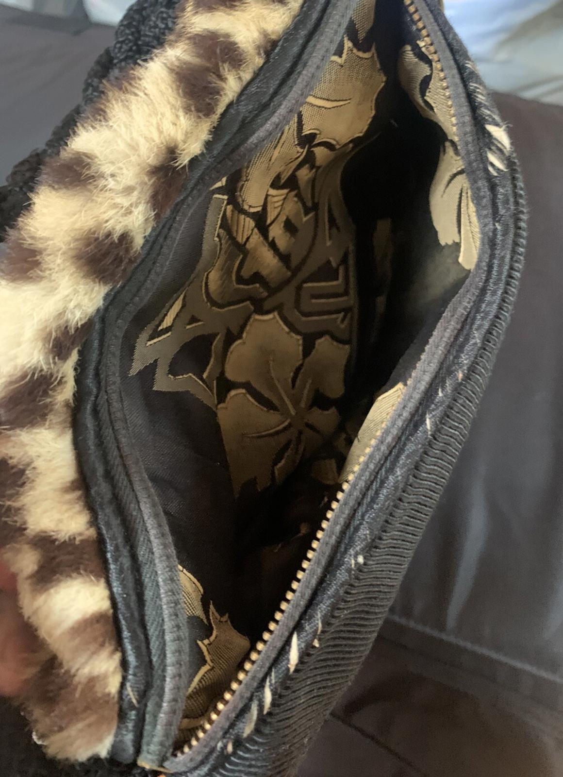 GORGEOUS 1950’s LEOPARD Fur Hand Warmer Purse VINTAGE