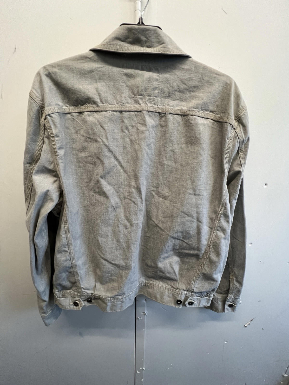 Vintage Guess Denim Trucker Jacket Mens Large Gray Workwear USA Made