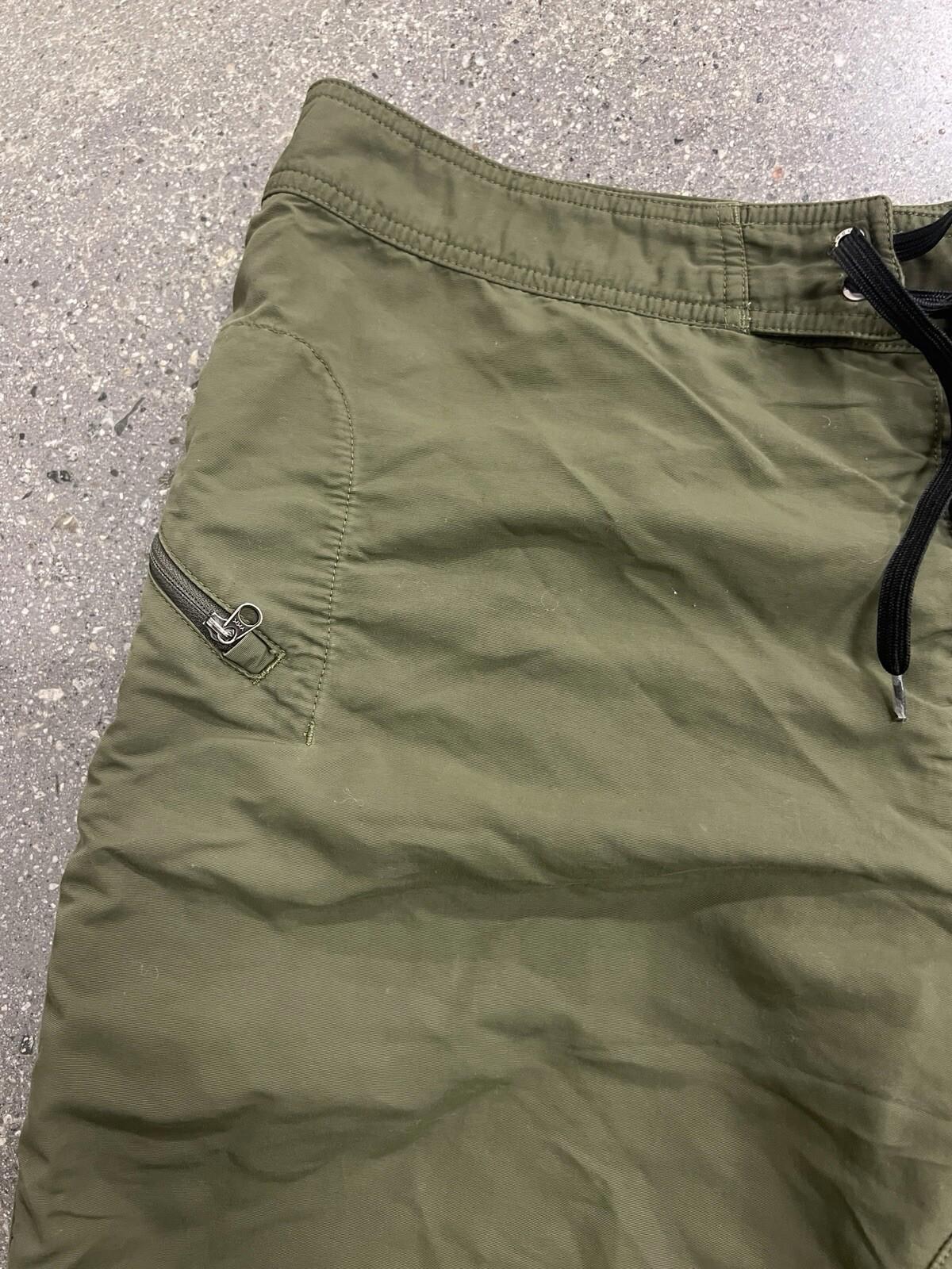 Patagonia Men Green Nylon Purple Tie Front Board Swim Trunks Shorts 38