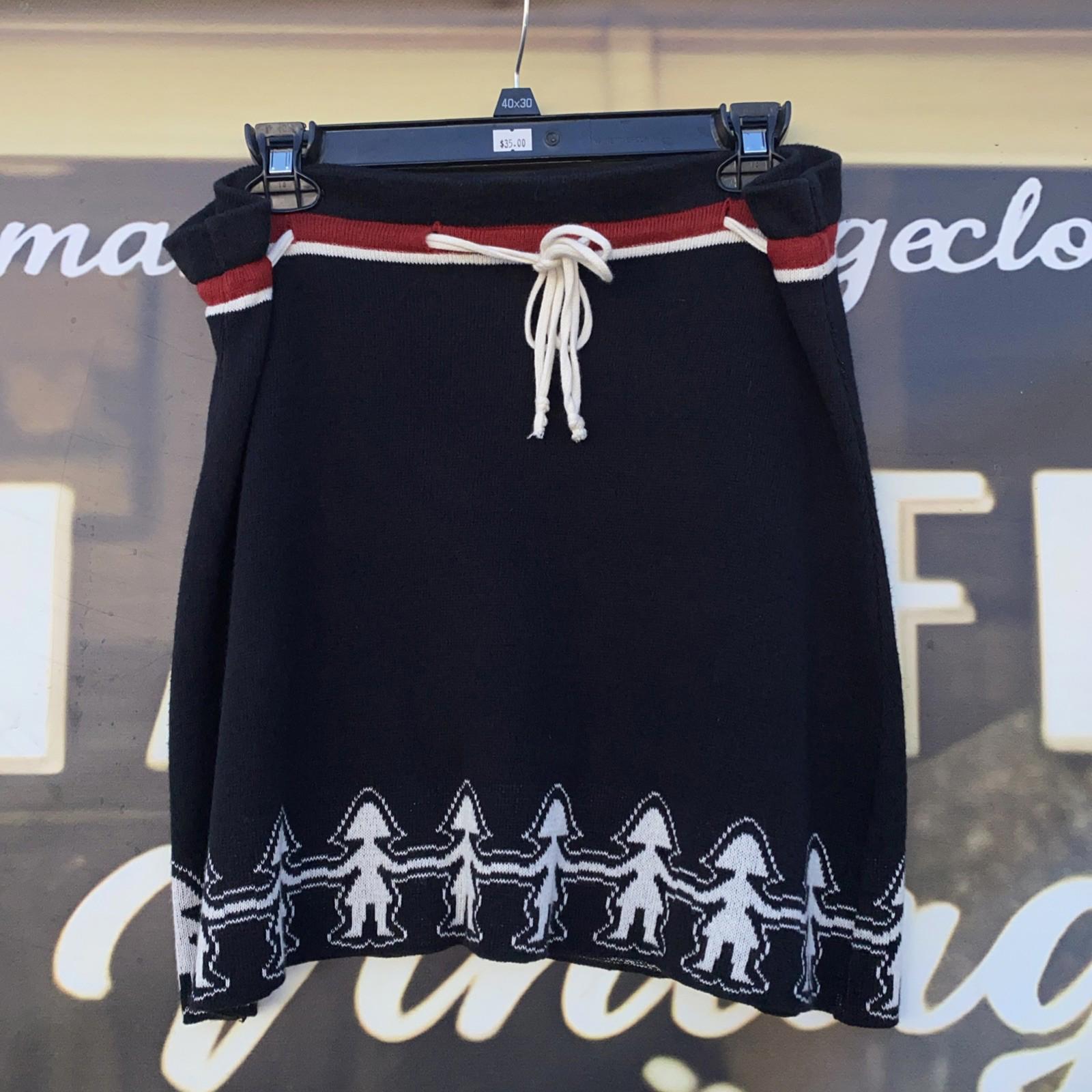 Rare Vintage Y2K DAWLS Paper Dolls Drawstring Mini Skirt M/L