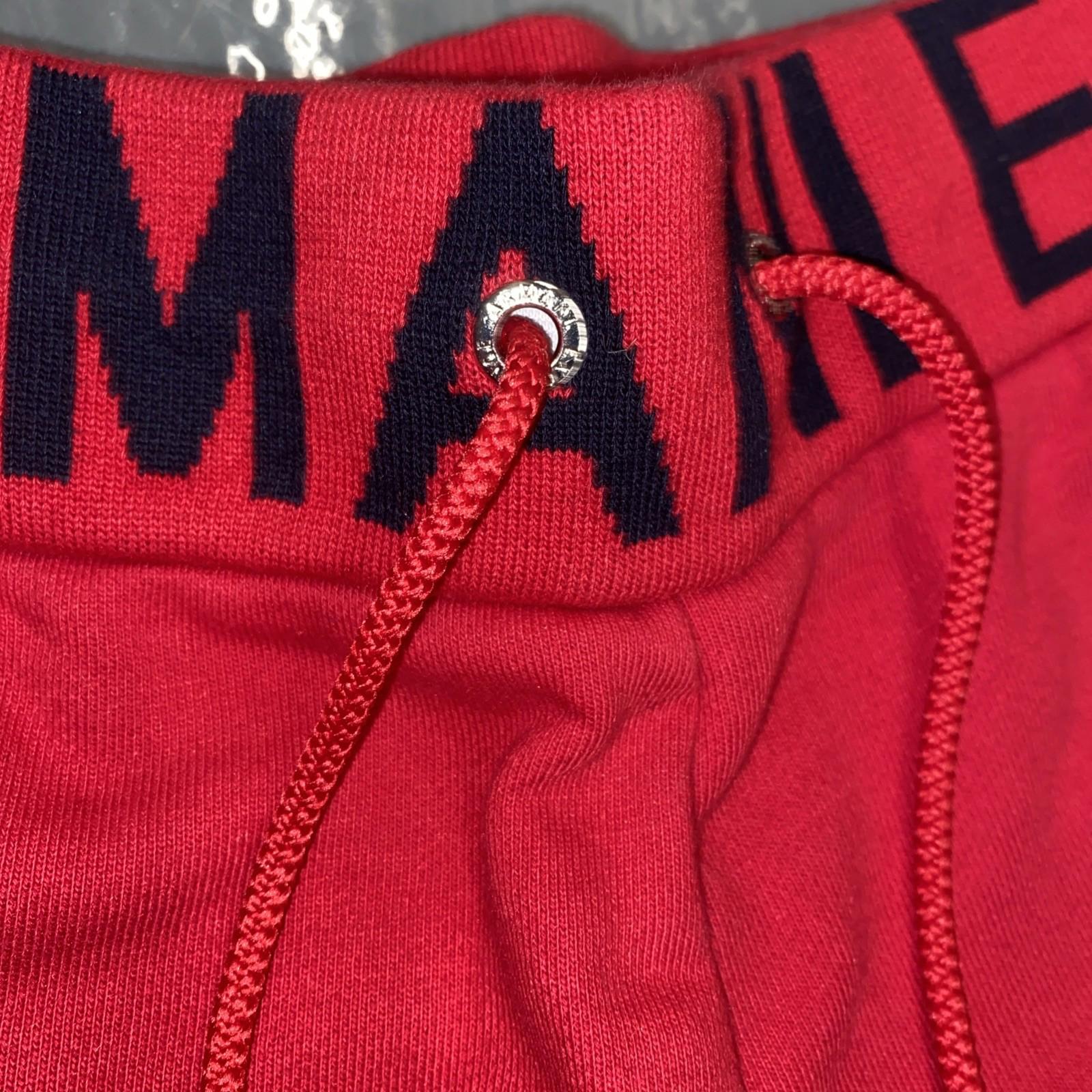 NWOT Armani Exchange Signature Wide Waistband Wraparound Logo Red Joggers Wo S