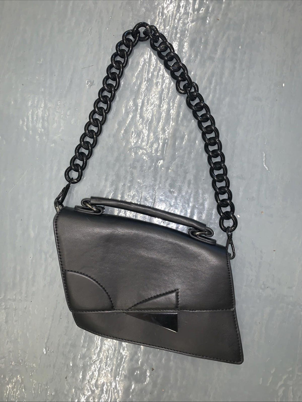 Topshop Cai Faux Leather Shoulder Bag in Black From Nordstrom