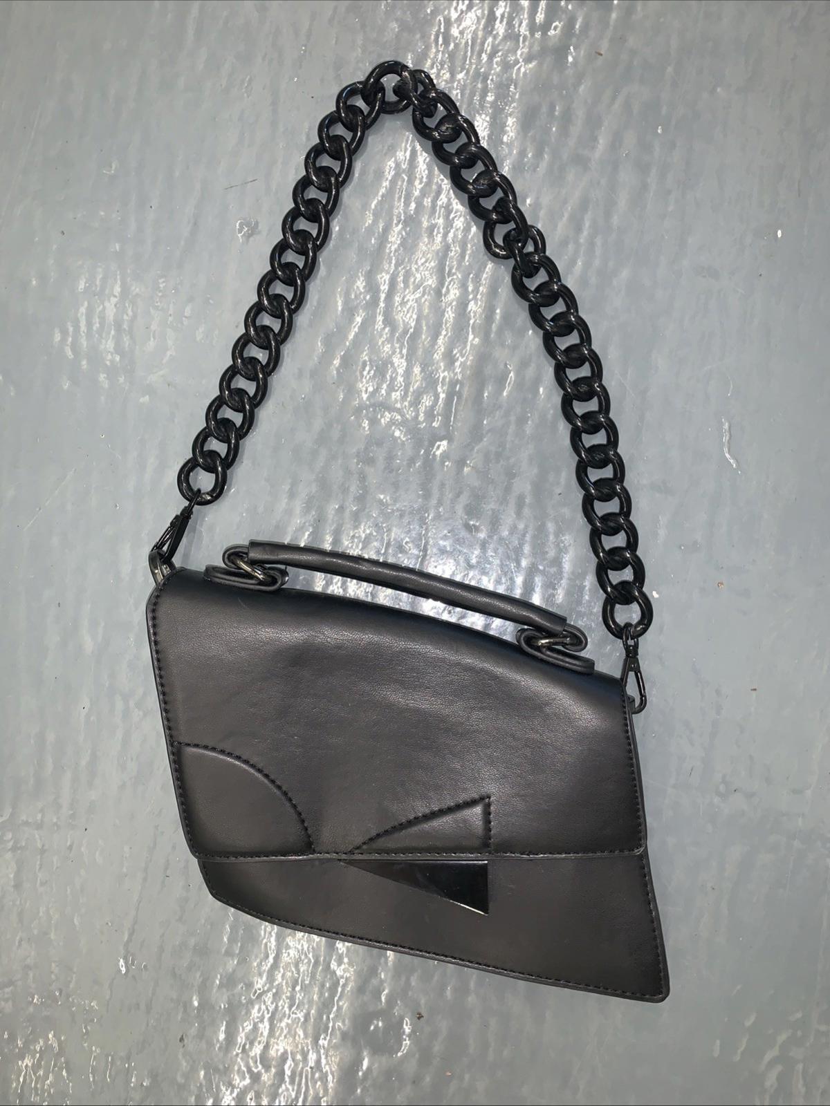 Topshop Cai Faux Leather Shoulder Bag in Black From Nordstrom