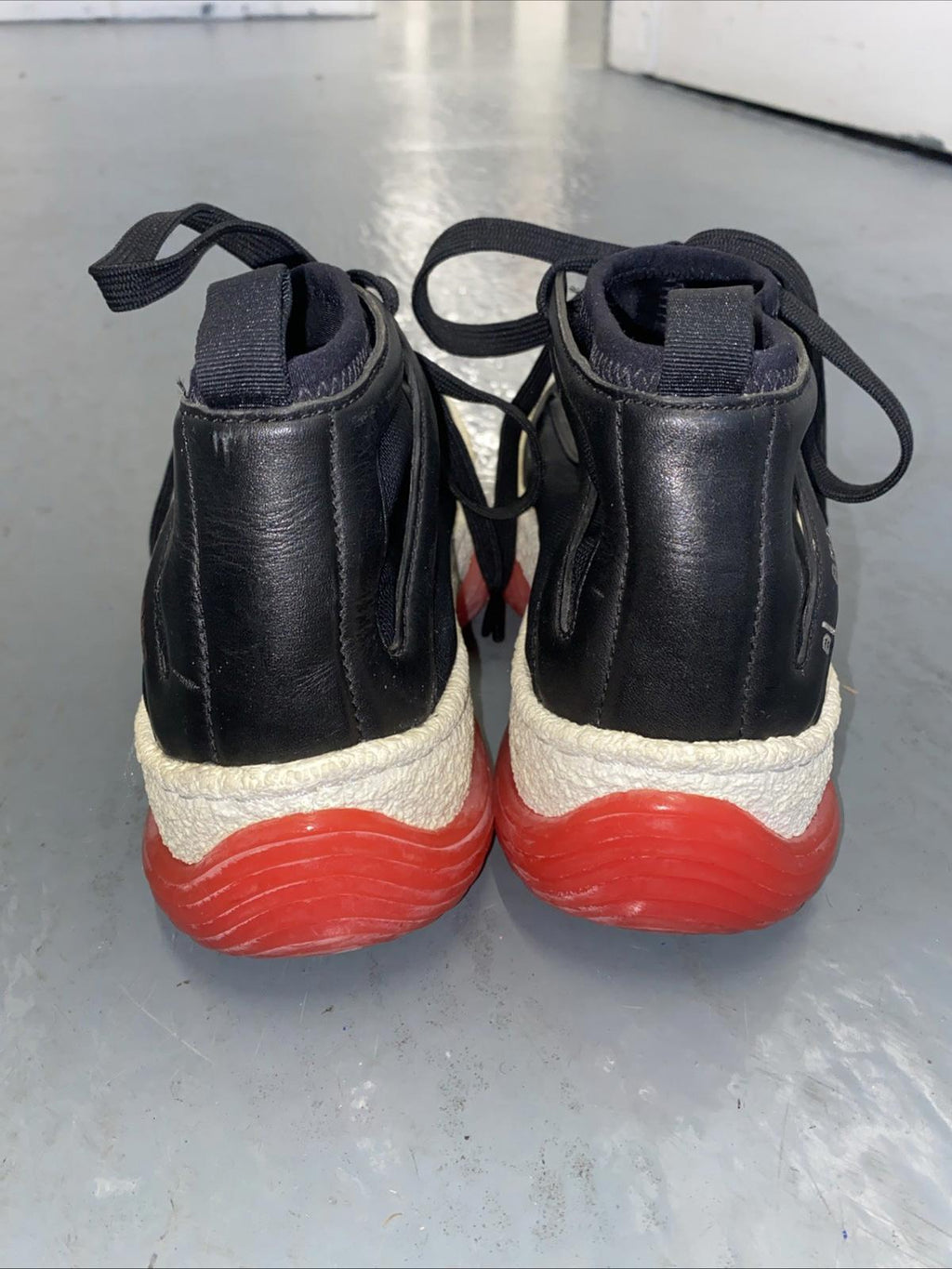 Alexander Wang A1 leather-trimmed canvas high-top sneakers Womens US 6.5