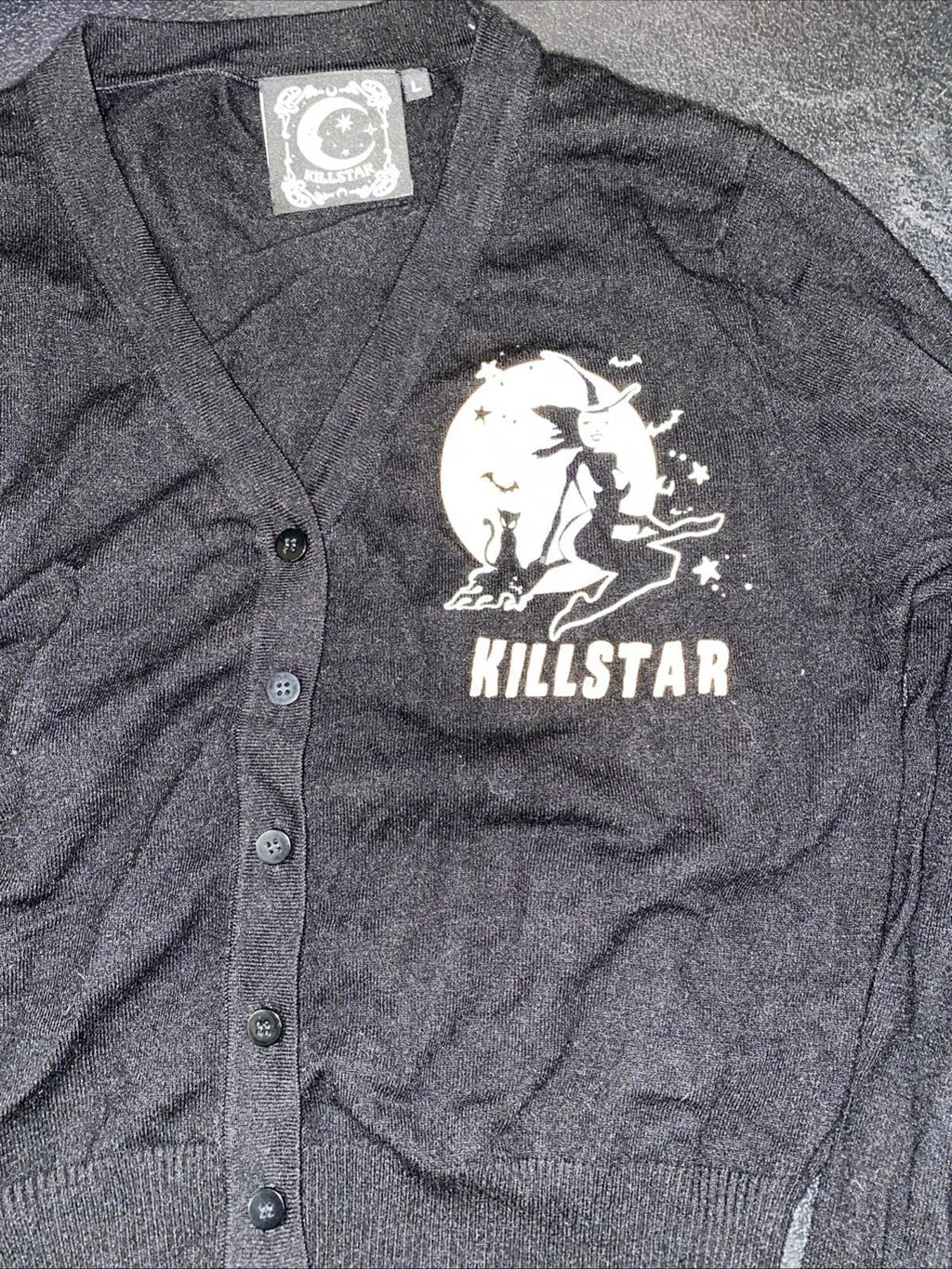 Killstar Witch Queen Button Up Cardigan Sweater Double Sided Womens Large